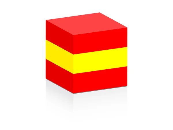 Прапор Іспанії на коробці — стоковий вектор