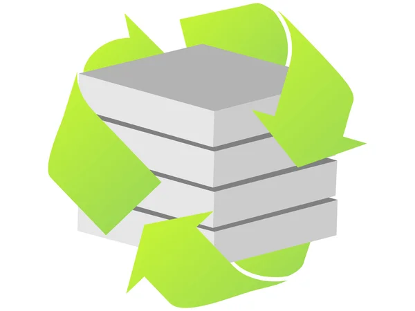 Bouton recyclage — Image vectorielle