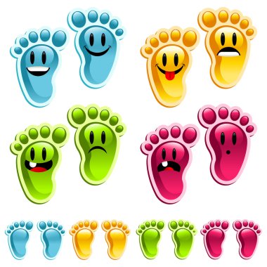 Party Happy Smiley Feet clipart