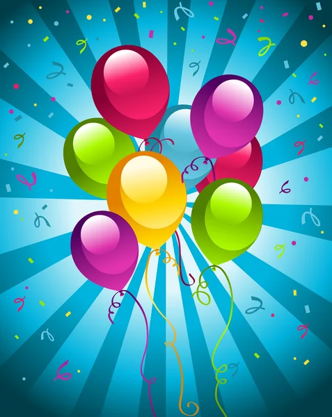 Happy Party Balloons — Stock Vector