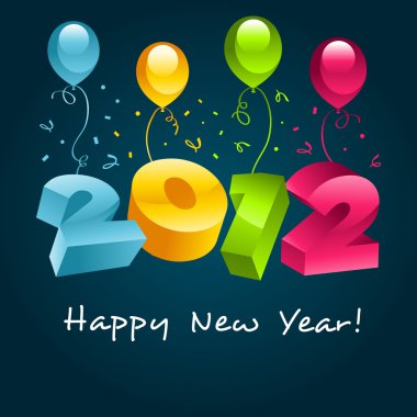 2012 Happy New Year clipart