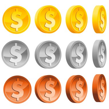 Dollar Coins clipart