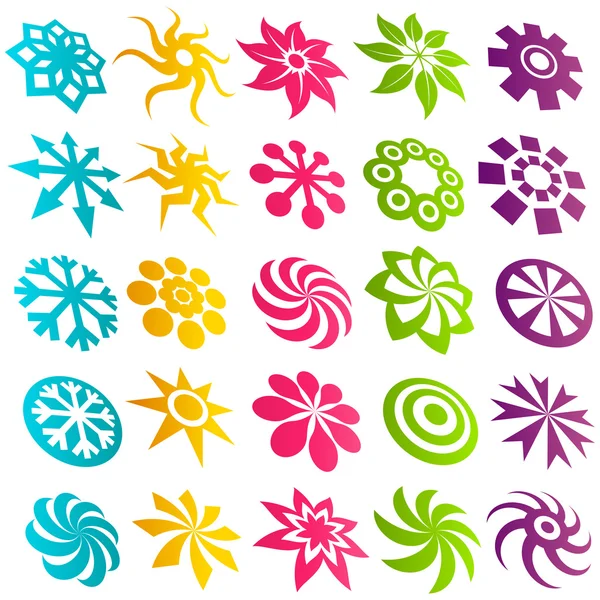 Icônes de logo élément coloré . — Image vectorielle