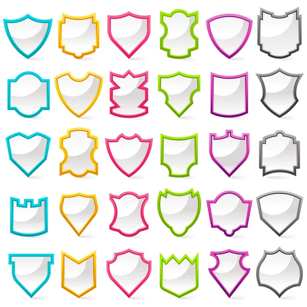 Colorful Shield Collection — Stock Vector