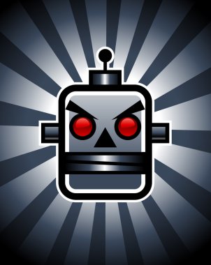 Retro Evil Robot clipart