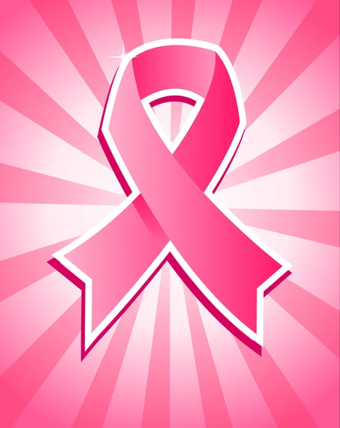 乳がんの意識のためのピンクのリボン — ストックベクタ