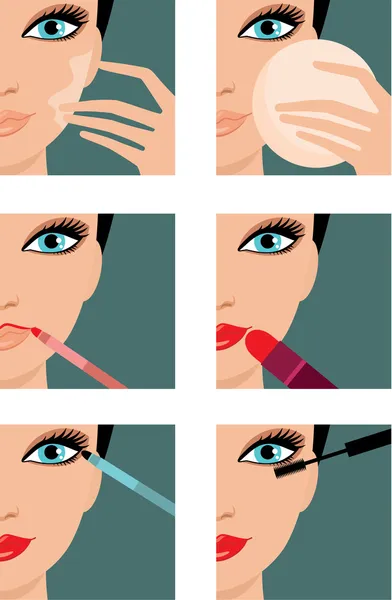 Icônes de maquillage — Image vectorielle