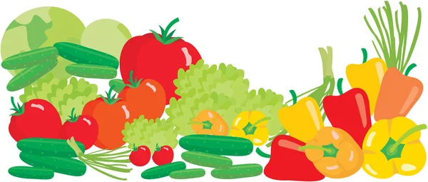 Légumes sur fond blanc — Image vectorielle