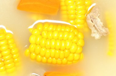 Delicious corn soup clipart