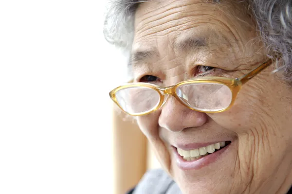 Portréja egy boldog nagymama — Stock Fotó
