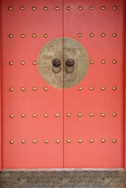 stock image Chinese trditional red door