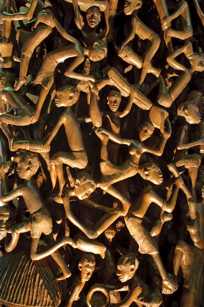 Datails de escultura em madeira africana — Fotografia de Stock