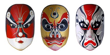 Collection of the best chinese traditional opera facial painting clipart