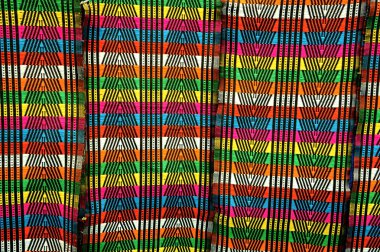 Beautiful african cloth with rich pattern from Guinea-Bissau clipart