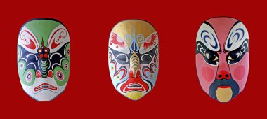 Collection of the best chinese traditional opera facial painting clipart