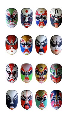 Collection of the best chinese traditional opera facial painting clipart