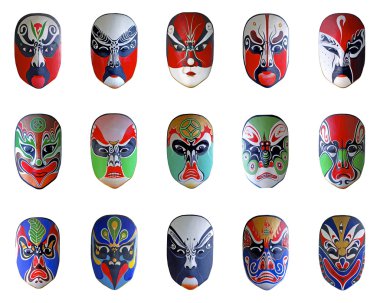 Collection of the best chinese traditional opera facial painting clipart