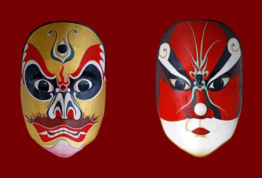 Collection of the best chinese traditional opera facial painting clipart