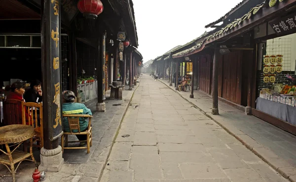 中国的传统旧镇的巷子里 — 图库照片