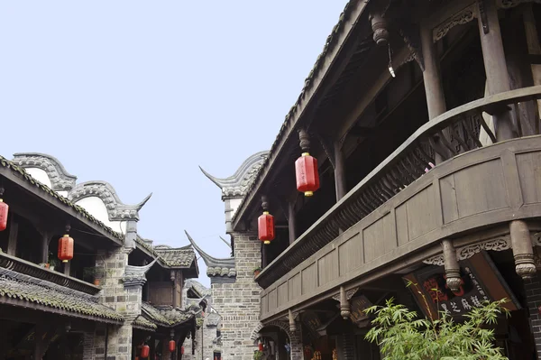 Κτίρια από μια κινεζική παραδοσιακή παλιά πόλη — Φωτογραφία Αρχείου