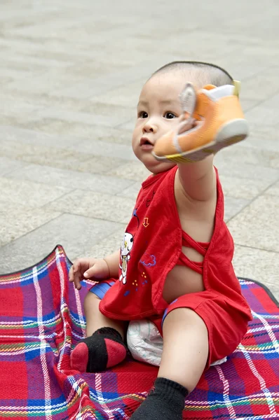 귀여운 연주 아기 — 스톡 사진