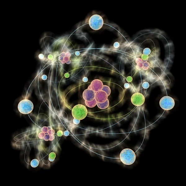 原子的行星模型 — 图库照片
