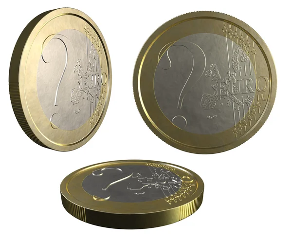 Euromince na bílém pozadí — Stock fotografie