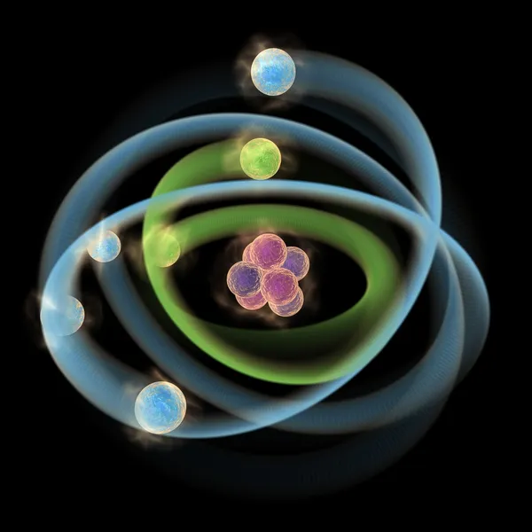 Planetaire model van atoom — Stockfoto