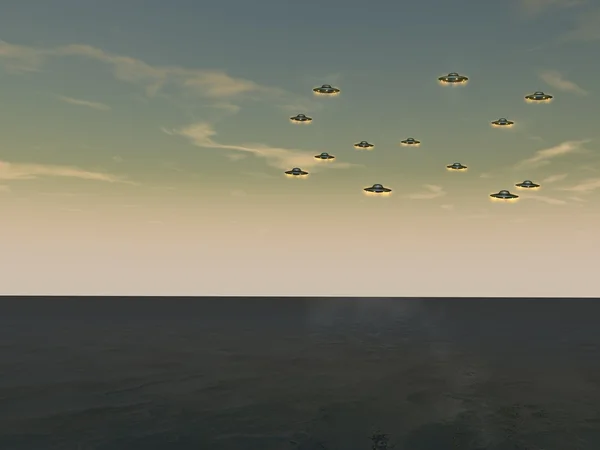 UFO - Oidentifierade flygande föremål — Stockfoto