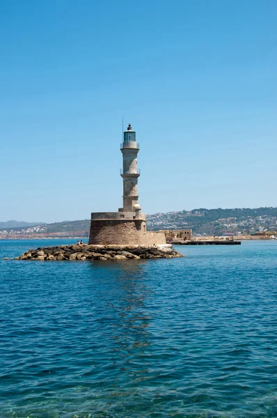 Lighthouse on an island — Stock Photo, Image