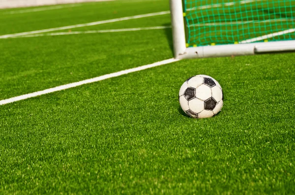 Balón de fútbol goles de fútbol backgraund —  Fotos de Stock