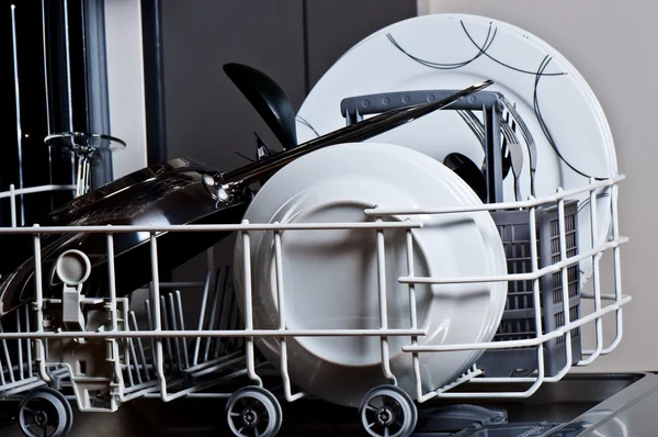 Clean dishes in the dishwasher — Stock Photo, Image