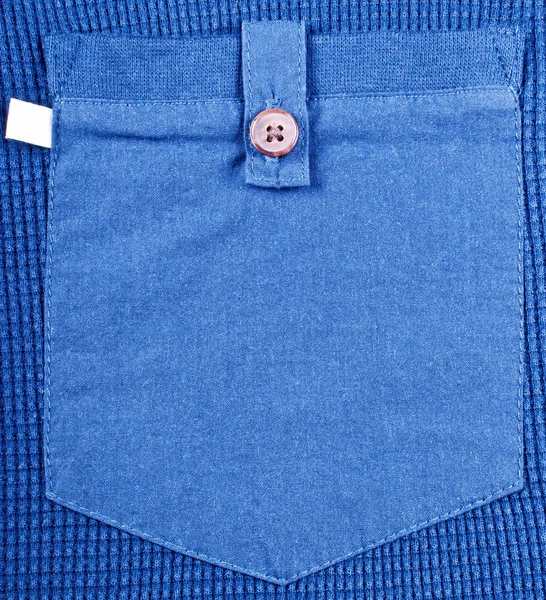Camisa azul bolsillo — Foto de Stock