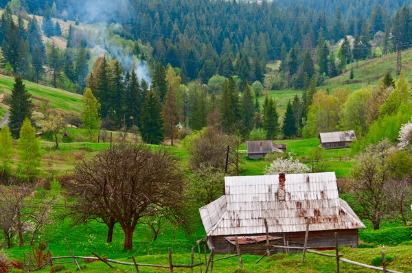 Gamla byn västra Ukraina — Stockfoto