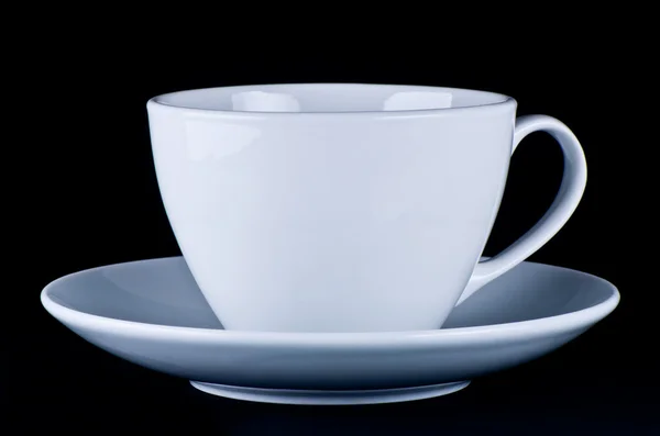 受け皿に白のマグカップ — ストック写真