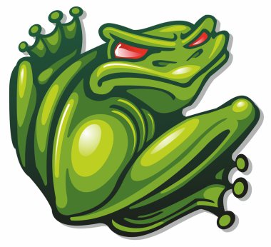 Evil frog clipart