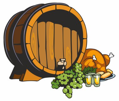 Wine barrel clipart