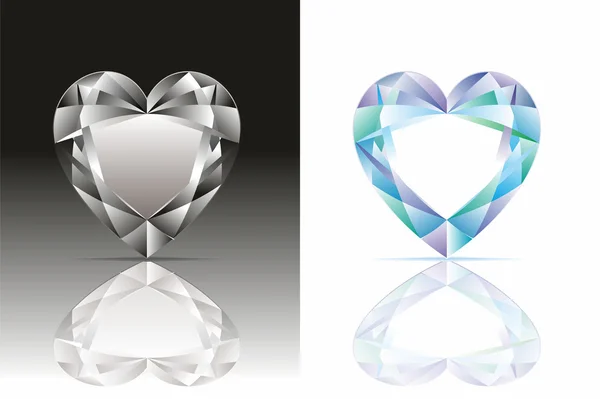 Diamantové srdce Stock Ilustrace