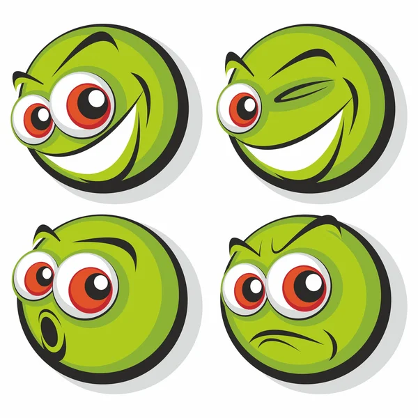 表情符号豌豆 — 图库矢量图片