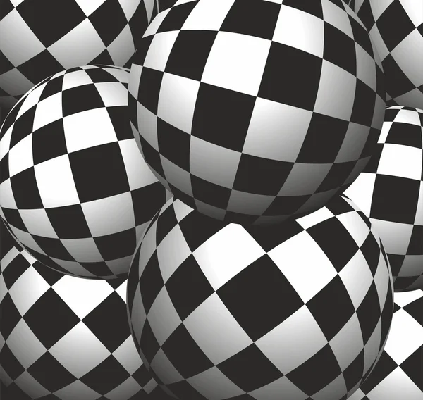 stock vector Checkerboard background balls