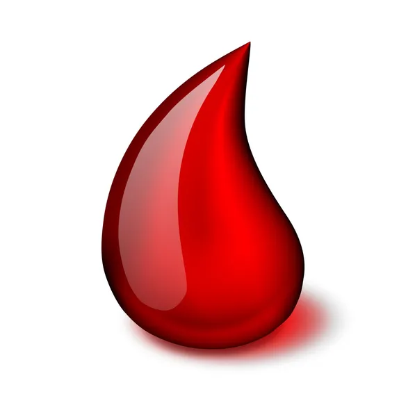 Ícone vetor gota de sangue — Vetor de Stock
