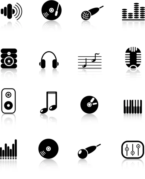 Iconos de audio — Archivo Imágenes Vectoriales