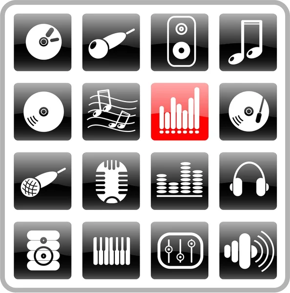Icônes audio — Image vectorielle