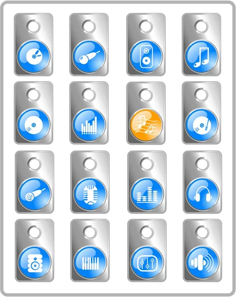 Audio icons — Stock Vector