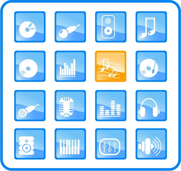 stock vector Audio icons