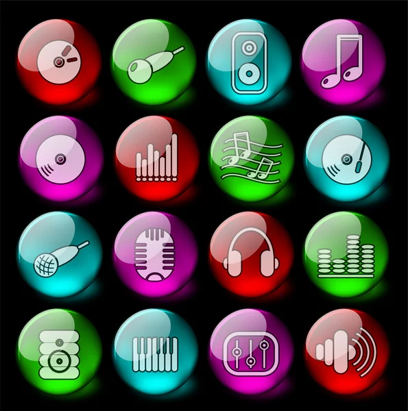 Ícones de áudio —  Vetores de Stock
