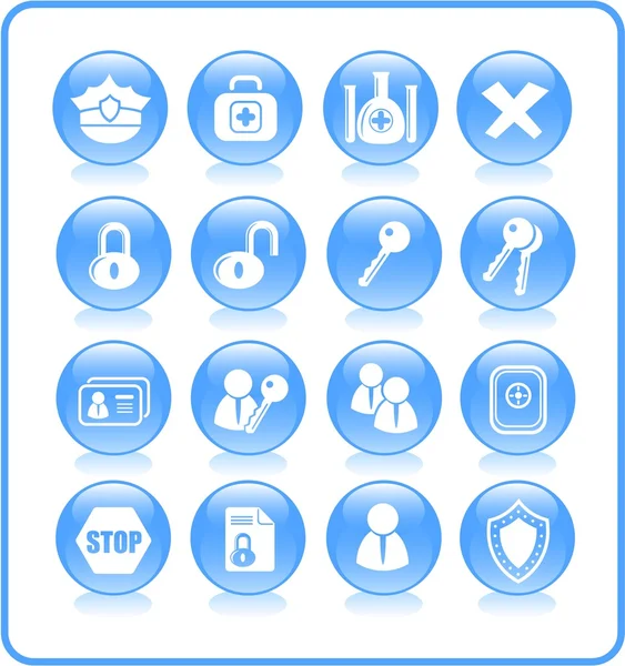 Icônes de sécurité — Image vectorielle