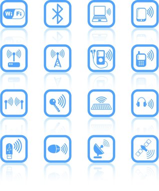 Wireless icons clipart