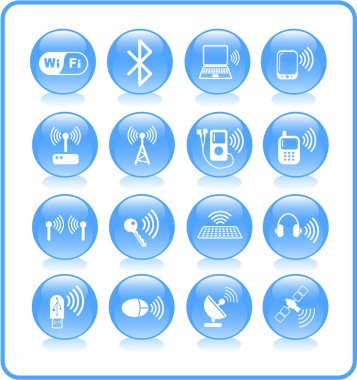 Wireless icons clipart