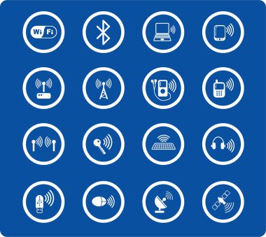 Wireless icons clipart